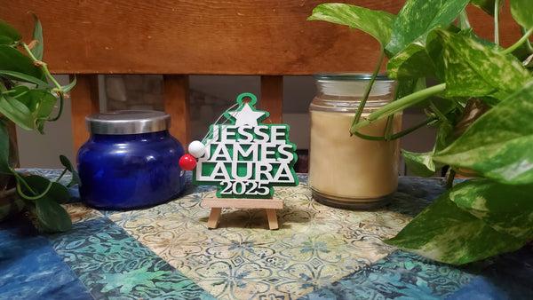 The "Our Crew" Personalized Name Christmas Ornament