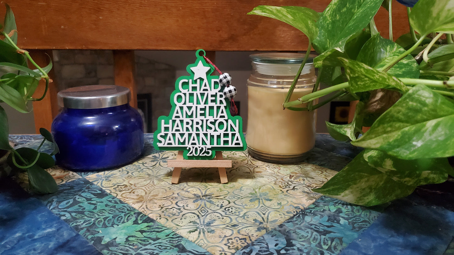The "Our Crew" Personalized Name Christmas Ornament