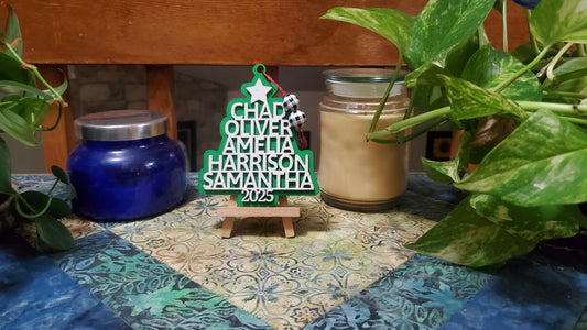 The "Our Crew" Personalized Name Christmas Ornament