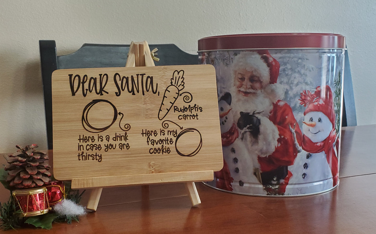 Dear Santa Bamboo Board